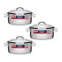 Ver imagem 1 de Kit - 3 Panelas Aço Inox Fundo Triplo Solar 4,7l Pit 1 - Tramontina