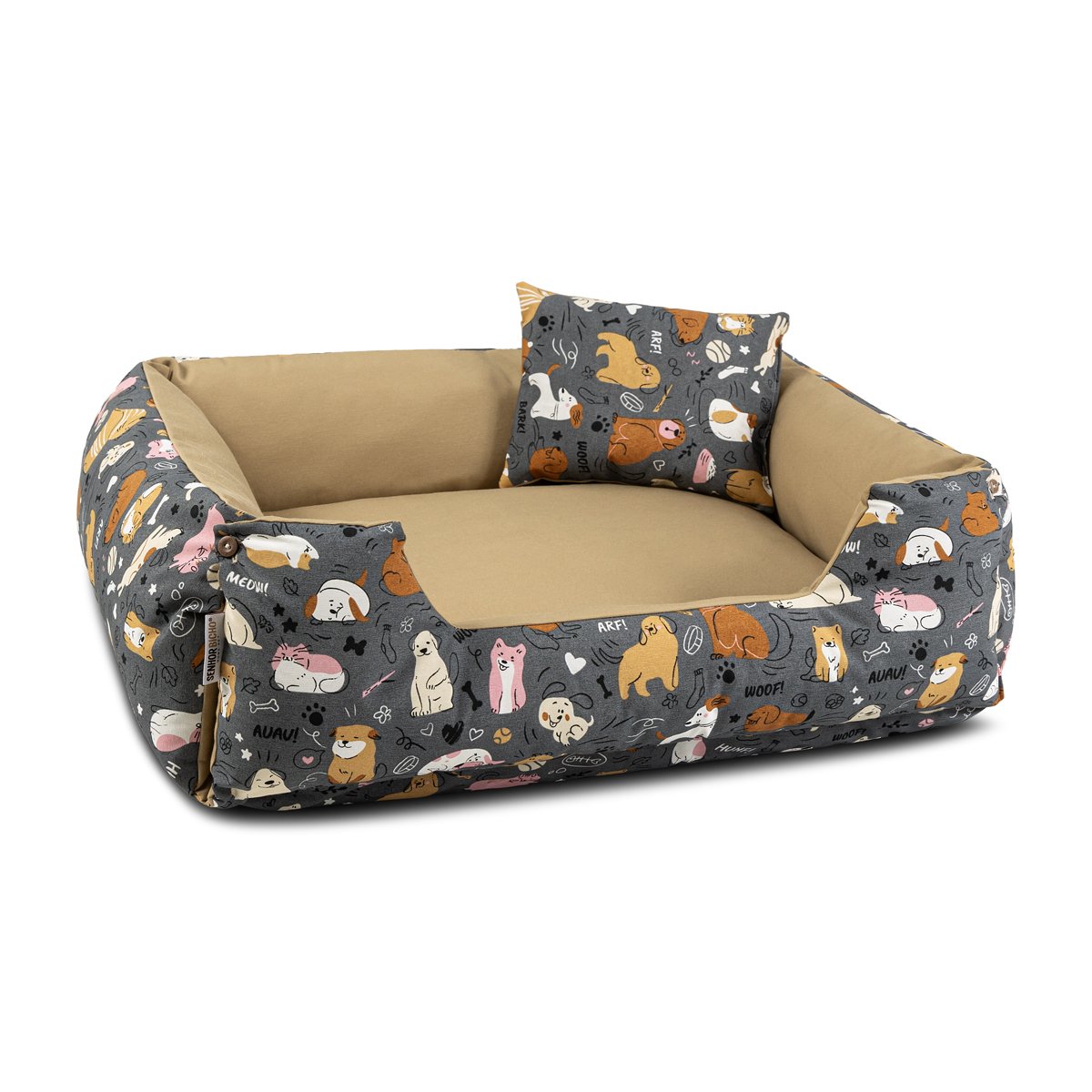 Cama de Cachorro Impermeável Dupla Face Lola 55x40 Aumigos Fendi - 8