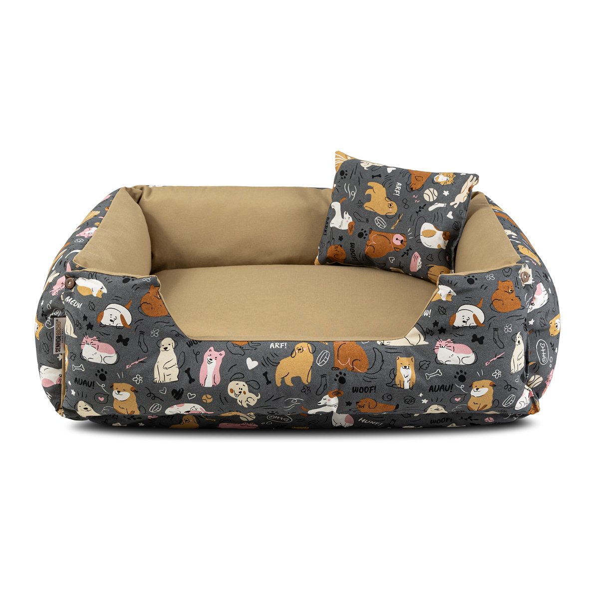 Cama de Cachorro Impermeável Dupla Face Lola 55x40 Aumigos Fendi