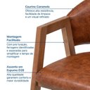 Ver imagem 5 de Kit 2 Cadeiras Madeira Maciça Estofadas em Courino Cala CabeCasa MadeiraOriginals Marrom/Caramelo