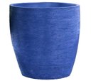 Ver imagem 1 de Vaso Planta 30x30 Oval Moderno Polietileno - AZUL ESCURO 013