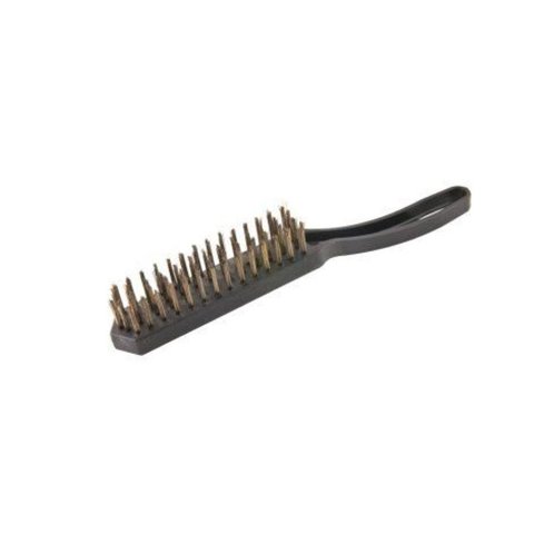 Escova manual aço 5 fileiras cabo plástico Vonder