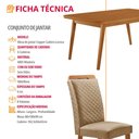 Ver imagem 7 de Mesa de Jantar Copper 180cm Tampo MDF Canto Copo Laminado e 6 Cadeiras Lorena
