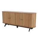 Ver imagem 2 de Buffet Aparador Curvo com Canto Arredondado 100% MDF 180cm 4 Portas
