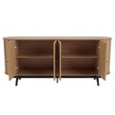 Ver imagem 3 de Buffet Aparador Curvo com Canto Arredondado 100% MDF 180cm 4 Portas