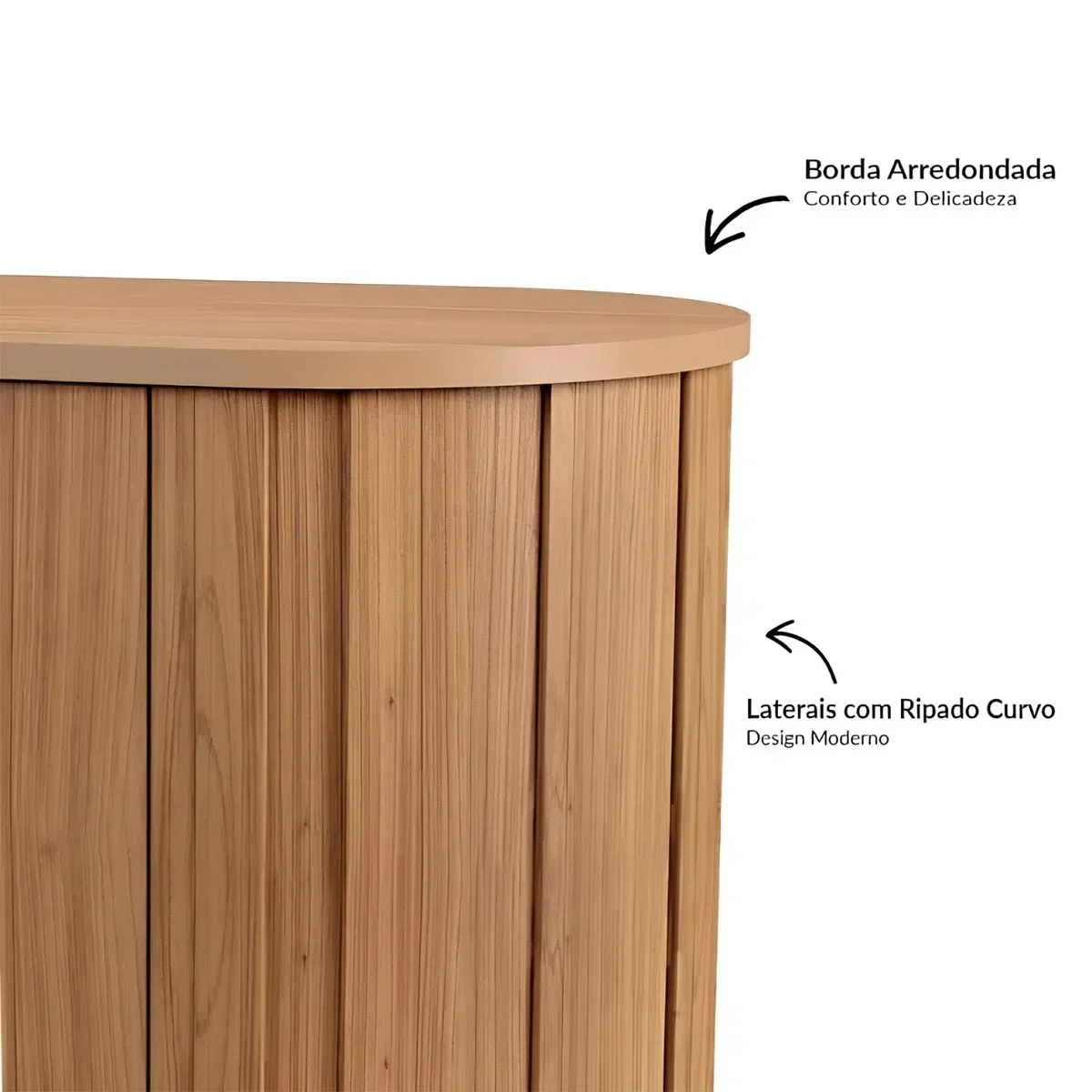 Buffet Aparador com Canto Arredondado 4 portas 100% MDF - 4