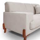 Ver imagem 3 de Sofá Milão 2 Lugares Fixo 159cm Bege Bouclê Cru Casa Imperial
