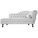 Ver imagem 5 de Kit Diva Recamier Diana 160cm Lado Esquerdo e 02 Poltronas Classic Suede Branco - ADJ Decor
