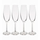 Ver imagem 1 de Conjunto de Taças de Champanhe de Cristal Bohemia Gastro Colibri Cristal 4 Peças 220/4s032-4pç