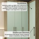 Ver mais imagens de Guarda Roupa de Canto 2 Peças 4 Portas Paris Luciane Móveis Avelã Pf-verde Pf