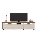 Ver imagem 6 de Rack para TV até 75 Polegadas MDF 200cm Tampo Engrossurado Mercury Marrom Cinamomo/Off White
