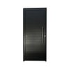 Porta de Alumínio Com Puxador Lado Esquerdo 210x80cm Preto Allo Esquadrias - 1