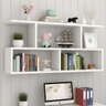 Nicho Decorativo Organizador de Livros 90cm Mdf Sala Quarto Branco Branco - 1
