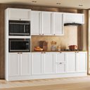 Ver imagem 1 de Cozinha Completo Modulado 11 Portas 2 Gavetas 2 Nichos para Forno Unna Yescasa Branco