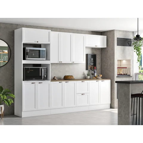 Cozinha Completo 11 Portas 2 Gavetas 2 Nichos para Forno Unna Yescasa