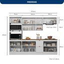 Ver imagem 4 de Cozinha Completo Modulado 11 Portas 2 Gavetas 2 Nichos para Forno Unna Yescasa Branco