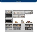 Ver imagem 6 de Cozinha Completo Modulado 11 Portas 2 Gavetas 2 Nichos para Forno Unna Yescasa Branco