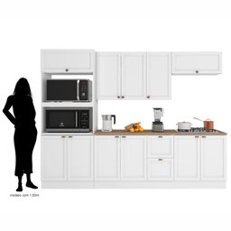Cozinha Completo 11 Portas 2 Gavetas 2 Nichos para Forno Unna Yescasa - 13