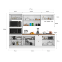 Ver imagem 6 de Cozinha Completo Modulado 11 Portas 2 Gavetas 2 Nichos para Forno Unna Yescasa Branco