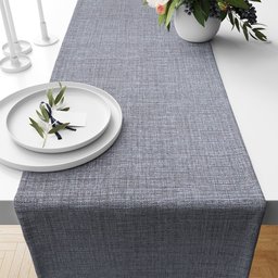 1 Caminho Trilho Mesa Impermeável PVC Nápoli Cinza 42x140 - 1