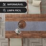 1 Caminho Trilho Mesa Impermeável PVC Nápoli Cinza 42x140 - 3