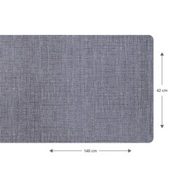 1 Caminho Trilho Mesa Impermeável PVC Nápoli Cinza 42x140 - 5