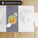 Ver imagem 6 de 1 Caminho Trilho Mesa Impermeável PVC Nápoli Cinza 42x140