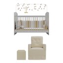 Ver imagem 2 de Berço Com Poltrona De Amamentação E Puff Ana Lívia Mp4075 Branco/Bege Branco/Bege