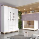 Ver imagem 2 de Berco Mini Cama e Guarda Roupa 4 P 2 G Aconchego Branco Jequitiba Hp Henn
