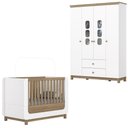 Ver imagem 1 de Berco Mini Cama e Guarda Roupa 4 P 2 G Aconchego Branco Jequitiba Hp Henn