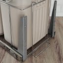 Ver imagem 6 de Lixeira Deslizante Dupla 19 litros para Armário Corrediça Telescópica Tampa Basculante