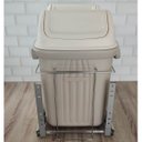 Ver imagem 3 de Lixeira Deslizante Dupla 19 litros para Armário Corrediça Telescópica Tampa Basculante