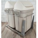 Ver imagem 2 de Lixeira Deslizante Dupla 19 litros para Armário Corrediça Telescópica Tampa Basculante