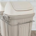 Ver imagem 5 de Lixeira Deslizante Dupla 19 litros para Armário Corrediça Telescópica Tampa Basculante