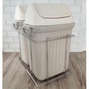 Ver imagem 4 de Lixeira Deslizante Dupla 19 litros para Armário Corrediça Telescópica Tampa Basculante