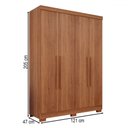 Ver imagem 4 de Guarda-roupa Solteiro Pinheiro 4 Portas 2 Gavetas Cinamomo - Pnr Móveis