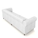 Ver imagem 7 de Sofá Living Sala de Estar Stanford Chesterfield 3 Lugares 260cm Pés de Madeira Couro Branco G58 - Gr