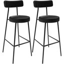 Ver imagem 1 de Kit 02 Banquetas Altas Bar Sala de Jantar Estrutura em Aço Milão F01 Couríssimo Preto - Lyam