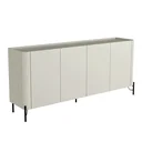 Ver imagem 2 de Buffet Mdf com Gaveta e Porta Lisa L180 X A81,5cm Luna/preto F831l