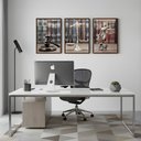 Ver imagem 1 de Kit 3 Quadros Justiça Advocacia 40x60 Moldura:tabaco