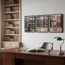 Ver imagem 3 de Kit 3 Quadros Justiça Advocacia 40x60 Moldura:tabaco