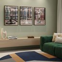 Ver imagem 5 de Kit 3 Quadros Justiça Advocacia 40x60 Moldura:tabaco