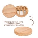 Ver imagem 4 de Jogo de Utensílios para Queijo 3 Peças com Suporte Tábua — Servir e Cortar com Elegância