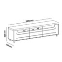 Ver imagem 3 de Conjunto 4 Peças Sala Estar Apoio Bel Alta Mesa de Centro Clear e Rack Mercury Bege Cinamomo/Off White