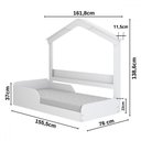 Ver imagem 3 de Cama Infantil Mini Mimo com Casinha Montessoriana Branco - Movelbras