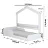 Cama Infantil Mini Mimo com Casinha Montessoriana Branco - Movelbras - 3