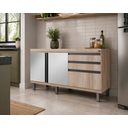 Ver imagem 2 de Gabinete Cozinha Mdf 1,14m Elegance com 6 Pés Pré-montado:barrique