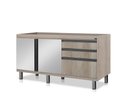 Ver imagem 1 de Gabinete Cozinha Mdf 1,14m Elegance com 6 Pés Pré-montado:barrique