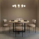 Ver imagem 1 de Cadeira Sala de Jantar Margara Kit 4 em Aço Preto Bouclê Ted D03 - D'Rossi