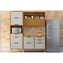 Ver imagem 1 de Cozinha Completa Imperatriz 3 Peças (1 Aéreo + 1 Balcão + 1 Paneleiro) C6p43 Freijo-off White -